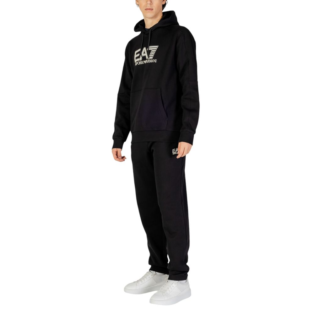 EA7 Emporio Armani Black Cotton Sweatsuit