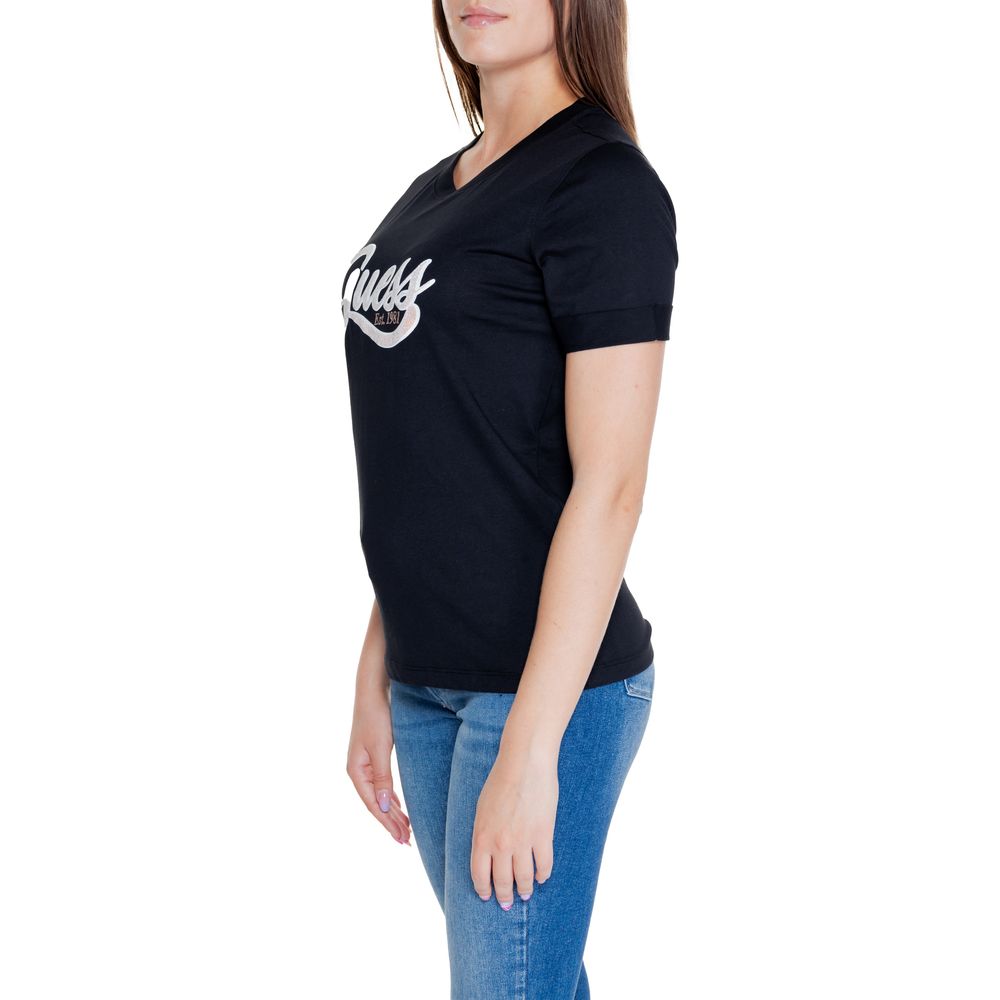 Guess Black Cotton Tops & T-Shirt