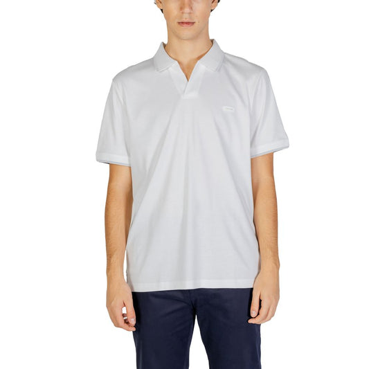 Calvin Klein Jeans – Weißes Poloshirt aus Baumwolle