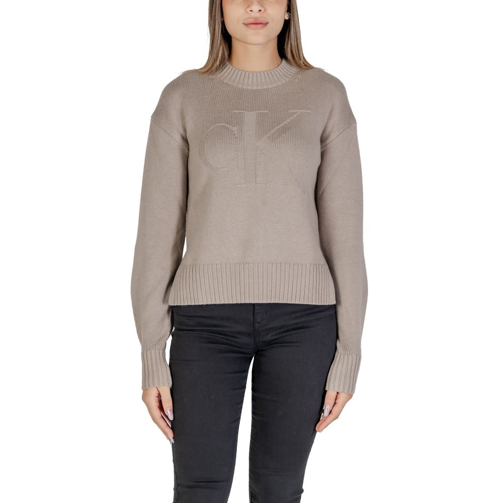 Calvin Klein Jeans Beige Organic Cotton Sweater