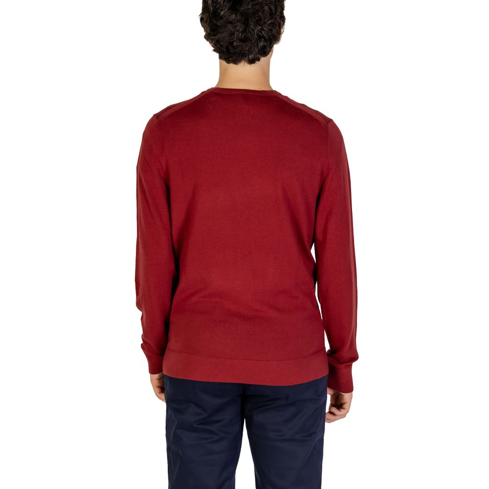 Calvin Klein – T-Shirt aus recycelter Wolle in Bordeaux