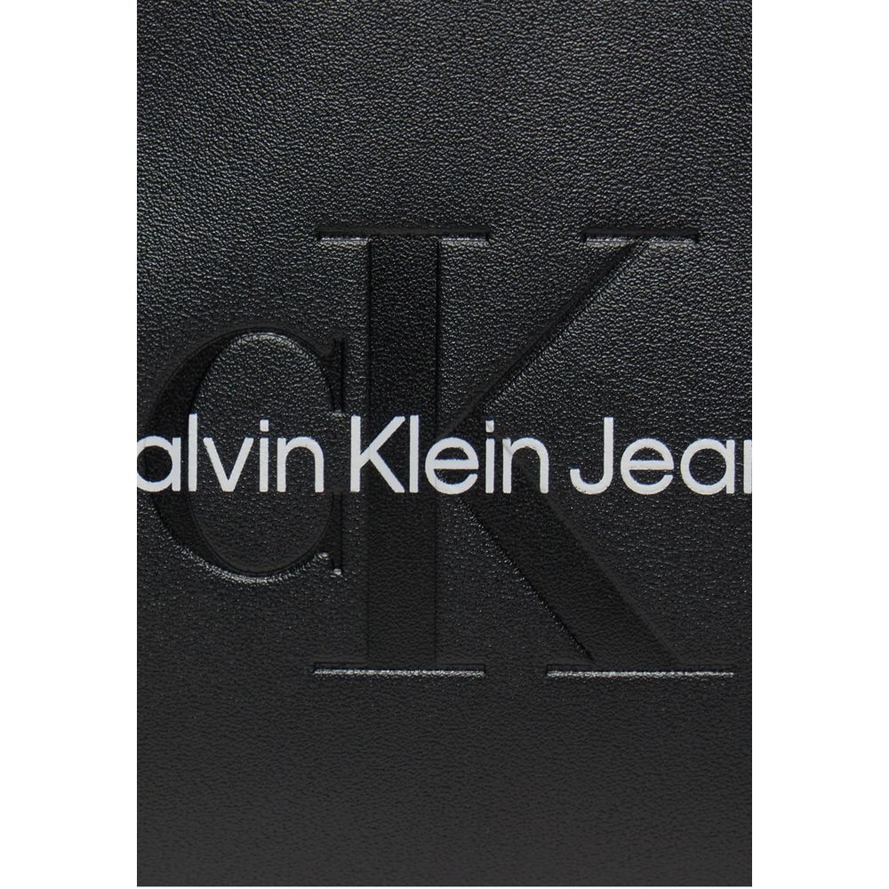 Calvin Klein Jeans Black Synthetic Leather Handbag