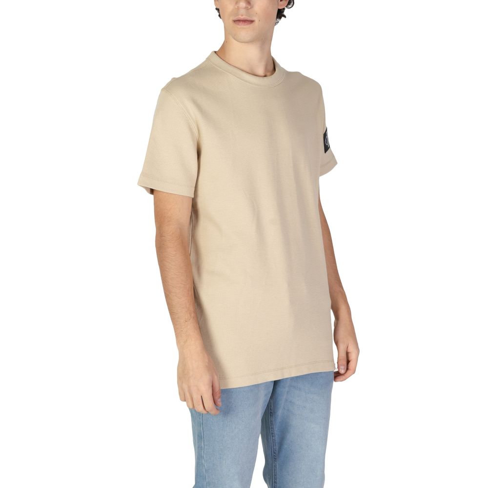 Calvin Klein Jeans Beige Cotton T-Shirt