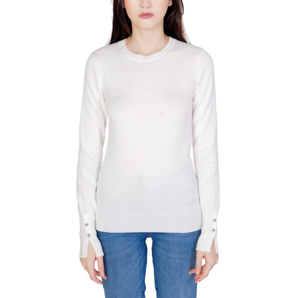 Guess White Cotton Tops & T-Shirt