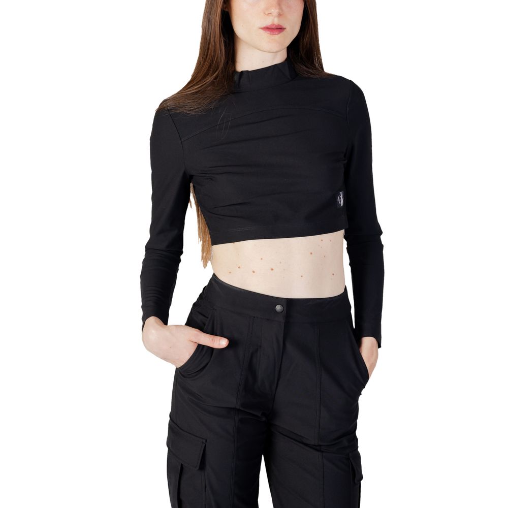 Calvin Klein Jeans Black Recycled Polyester Tops & T-Shirt