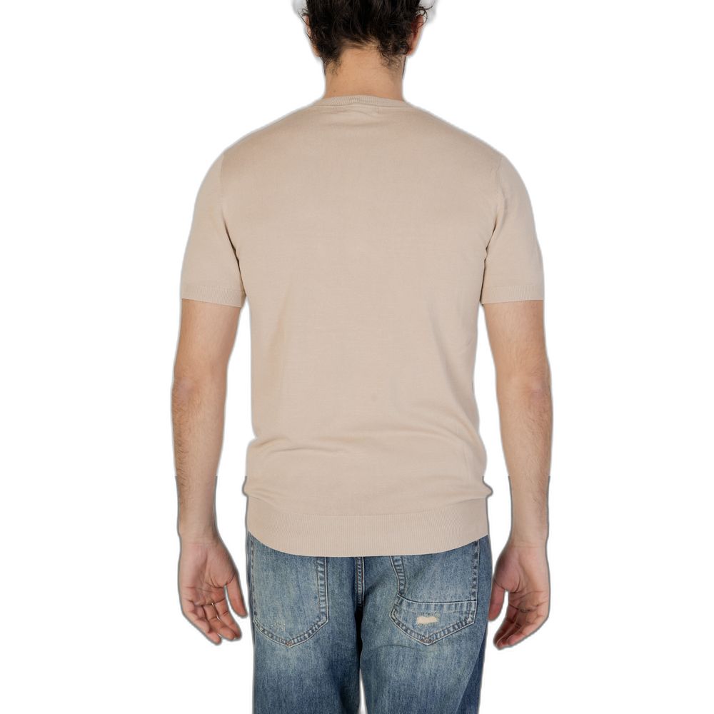 Gianni Lupo Beige Viscose T-Shirt