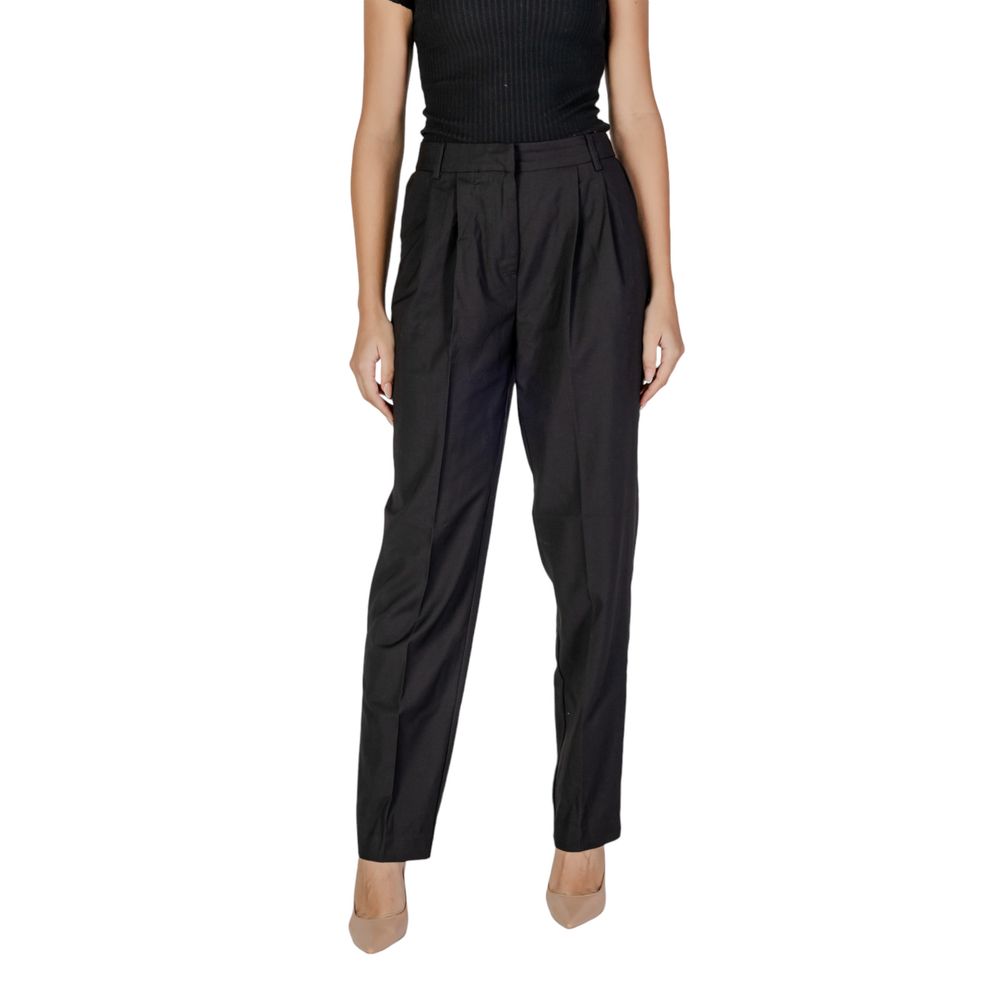 Vila Clothes Black Polyester Jeans &amp; Pant