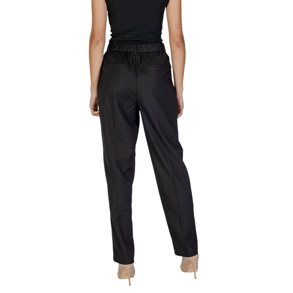 Vila Clothes Black Polyester Jeans &amp; Pant