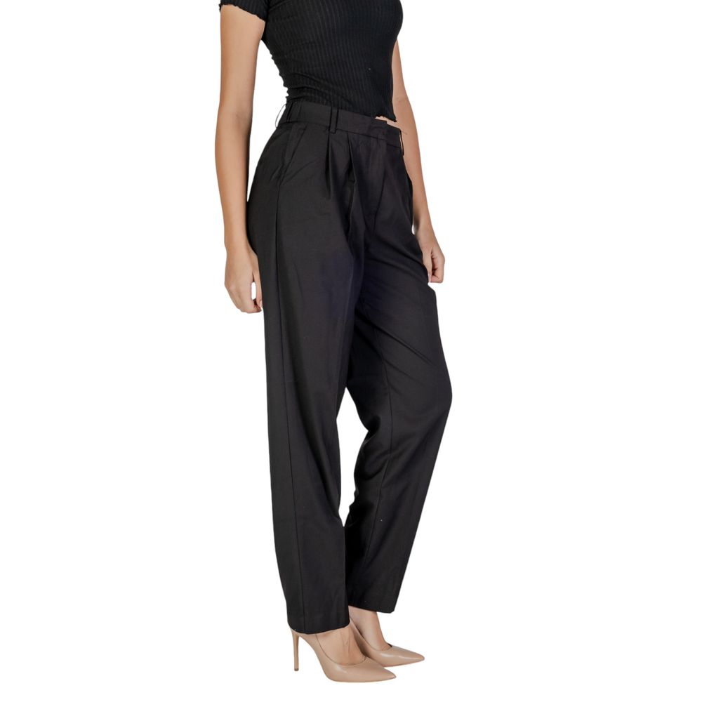 Vila Clothes Black Polyester Jeans &amp; Pant