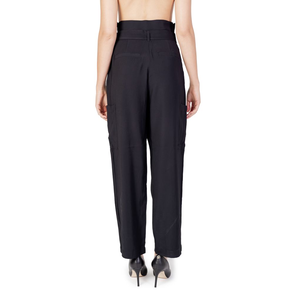 Vila Clothes Black Viscose Jeans &amp; Pant