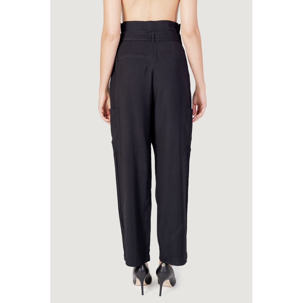 Vila Clothes Black Viscose Jeans &amp; Pant
