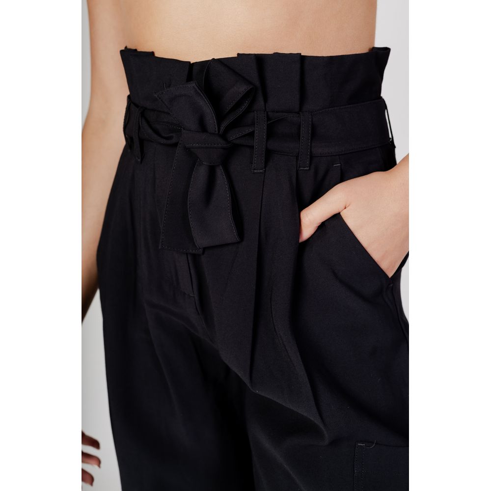 Vila Clothes Black Viscose Jeans &amp; Pant