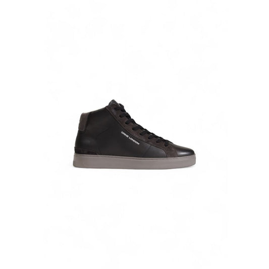 Crime London Gray Leather Sneaker