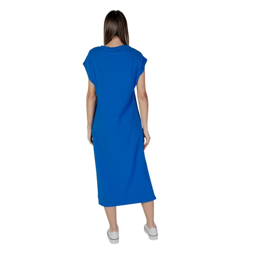 B.Young Blue Cotton Dress