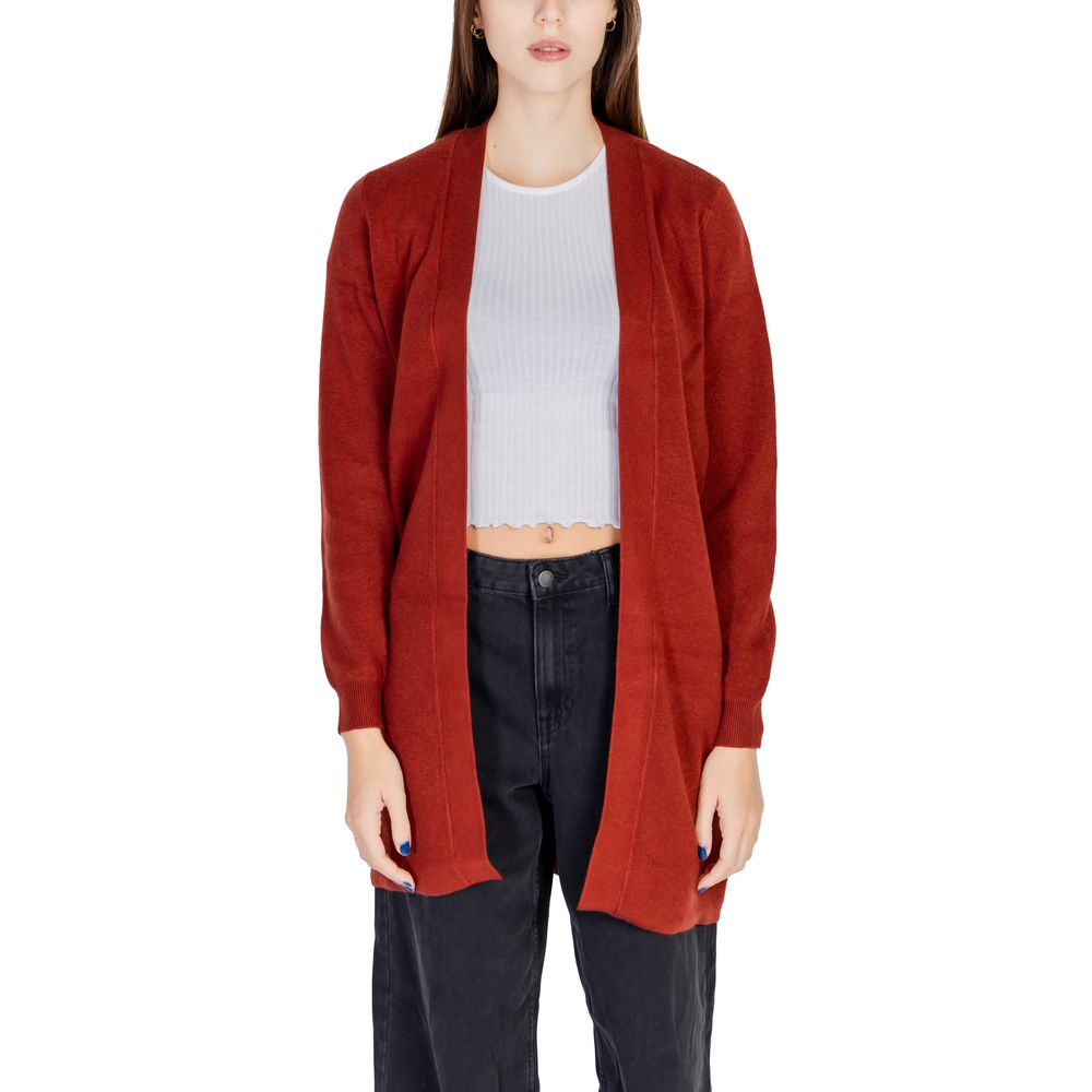 Vero Moda Red Viscose Cardigan