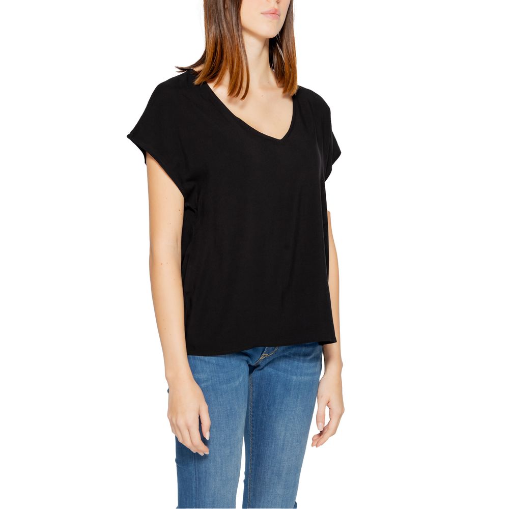 Jacqueline De Yong Black Viscose Tops & T-Shirt