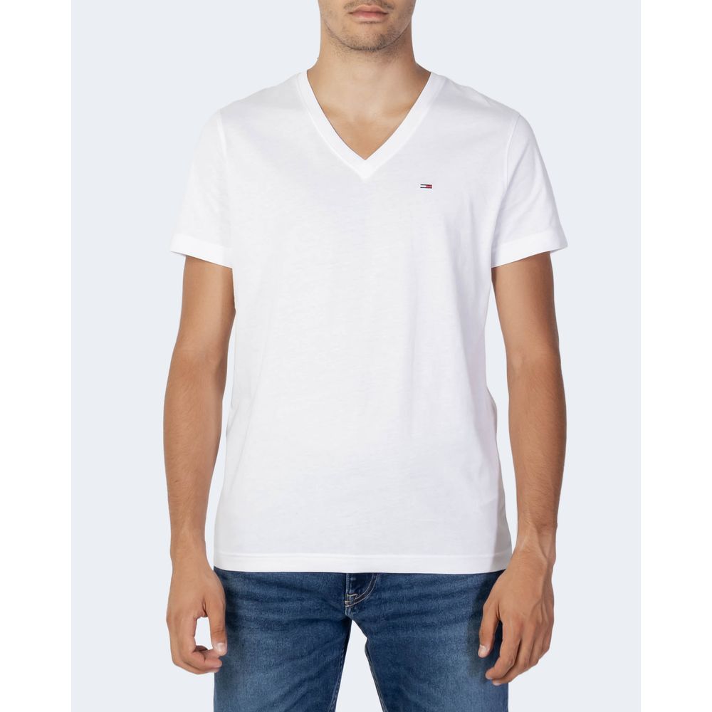 Tommy Hilfiger Jeans White Cotton T-Shirt