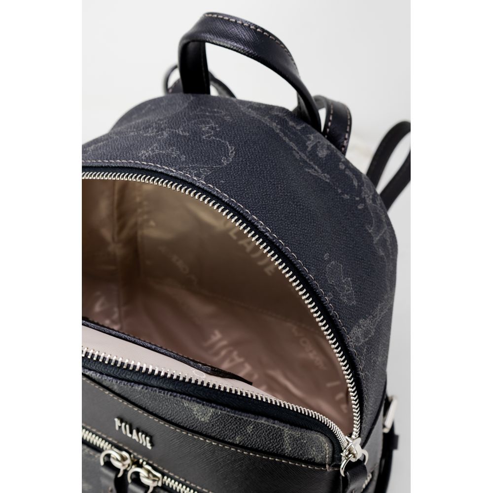 Alviero Martini Prima Classe Black Leather Backpack