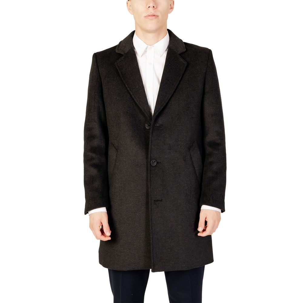 Antony Morato Black Polyester Coat