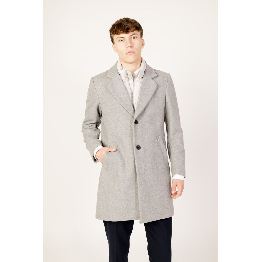 Antony Morato Gray Polyester Coat