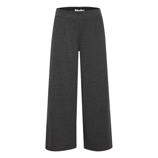 ICHI Gray Polyester Polyester Jeans & Pant