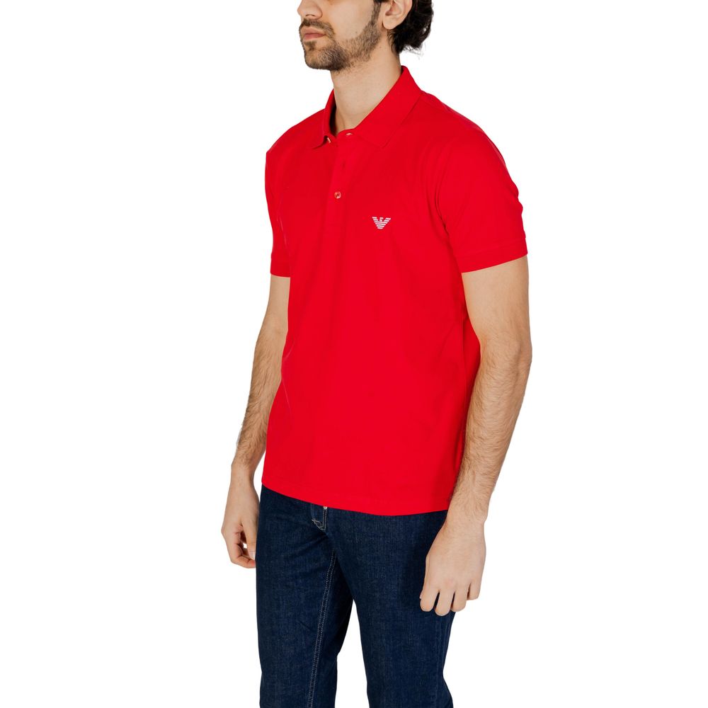 Emporio Armani Underwear Red Cotton Polo Shirt