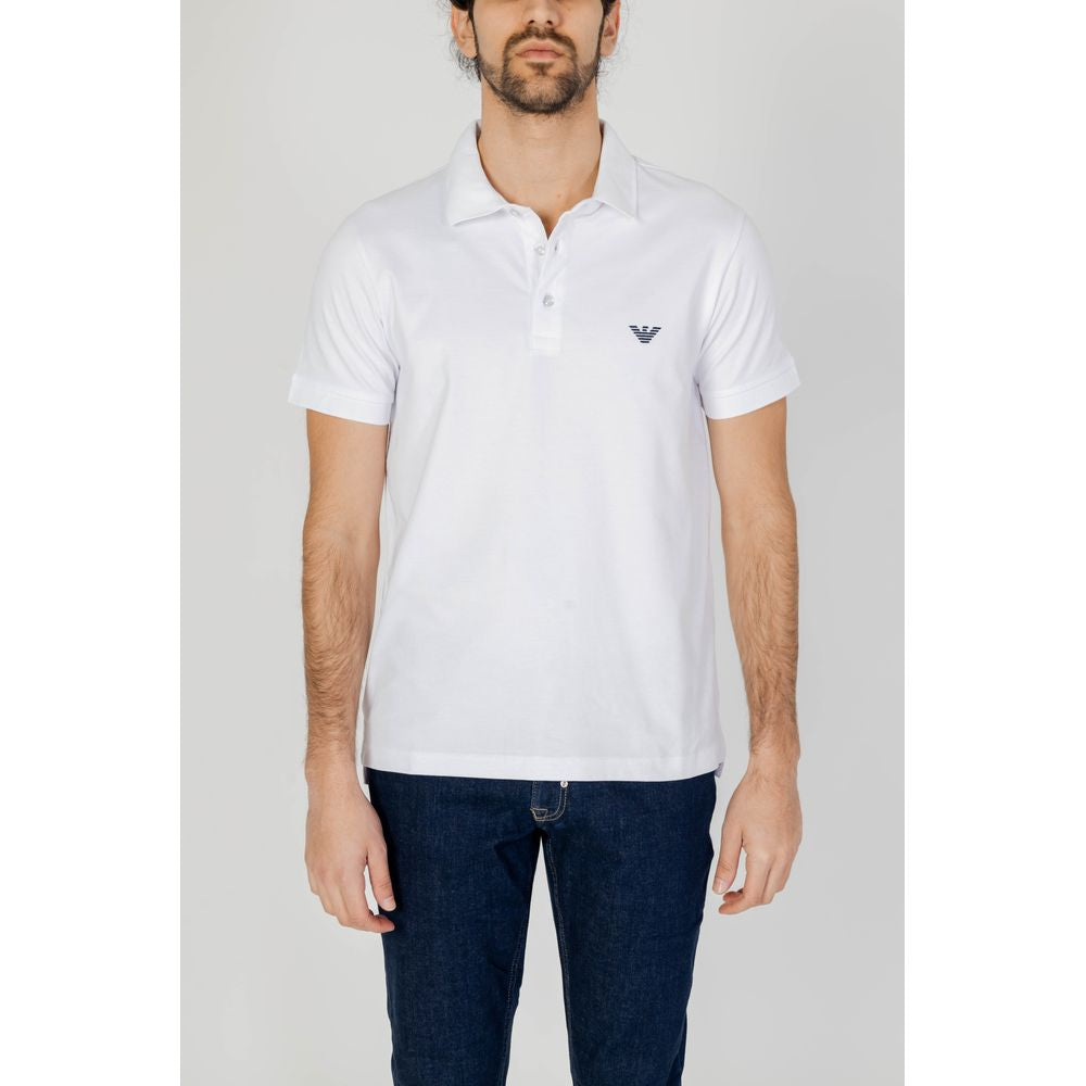 Emporio Armani Underwear White Cotton Polo Shirt