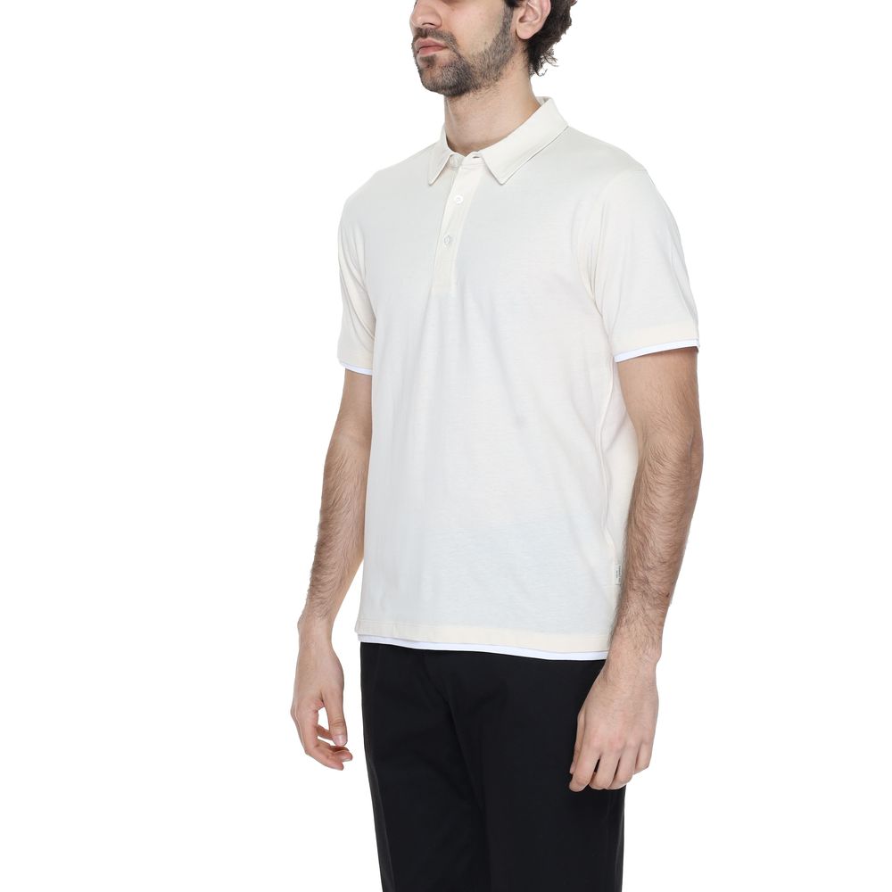 Hamaki-Ho Cream Cotton Polo Shirt