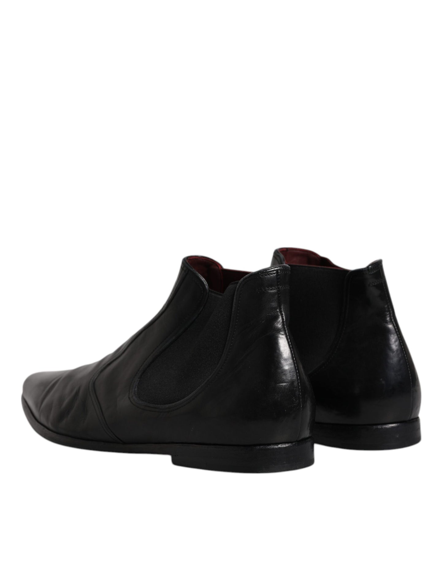 Dolce &amp; Gabbana Chelsea Boots aus schwarzem Leder für Herren