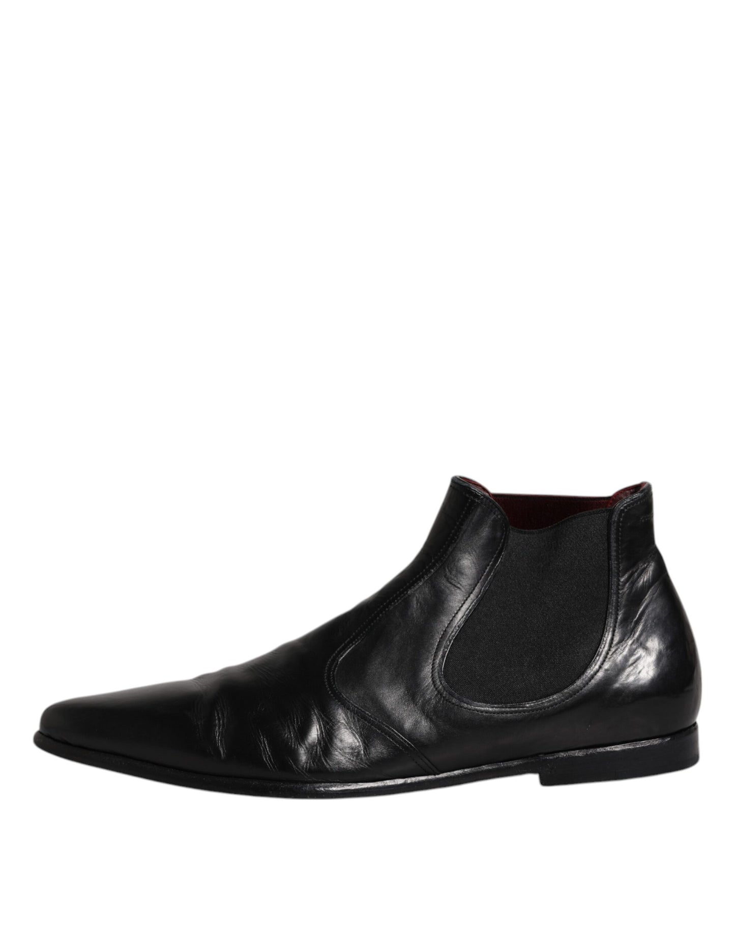 Dolce &amp; Gabbana Chelsea Boots aus schwarzem Leder für Herren