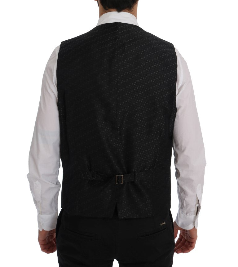 Dolce &amp; Gabbana Gray STAFF Cotton Striped Vest