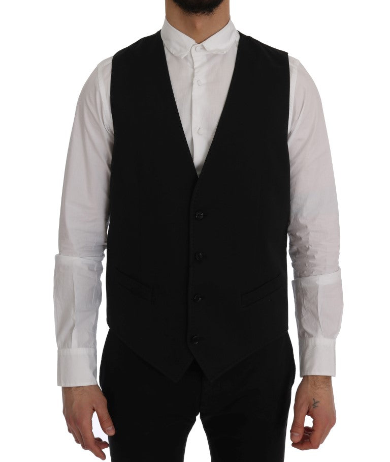 Dolce &amp; Gabbana Black STAFF Cotton Vest