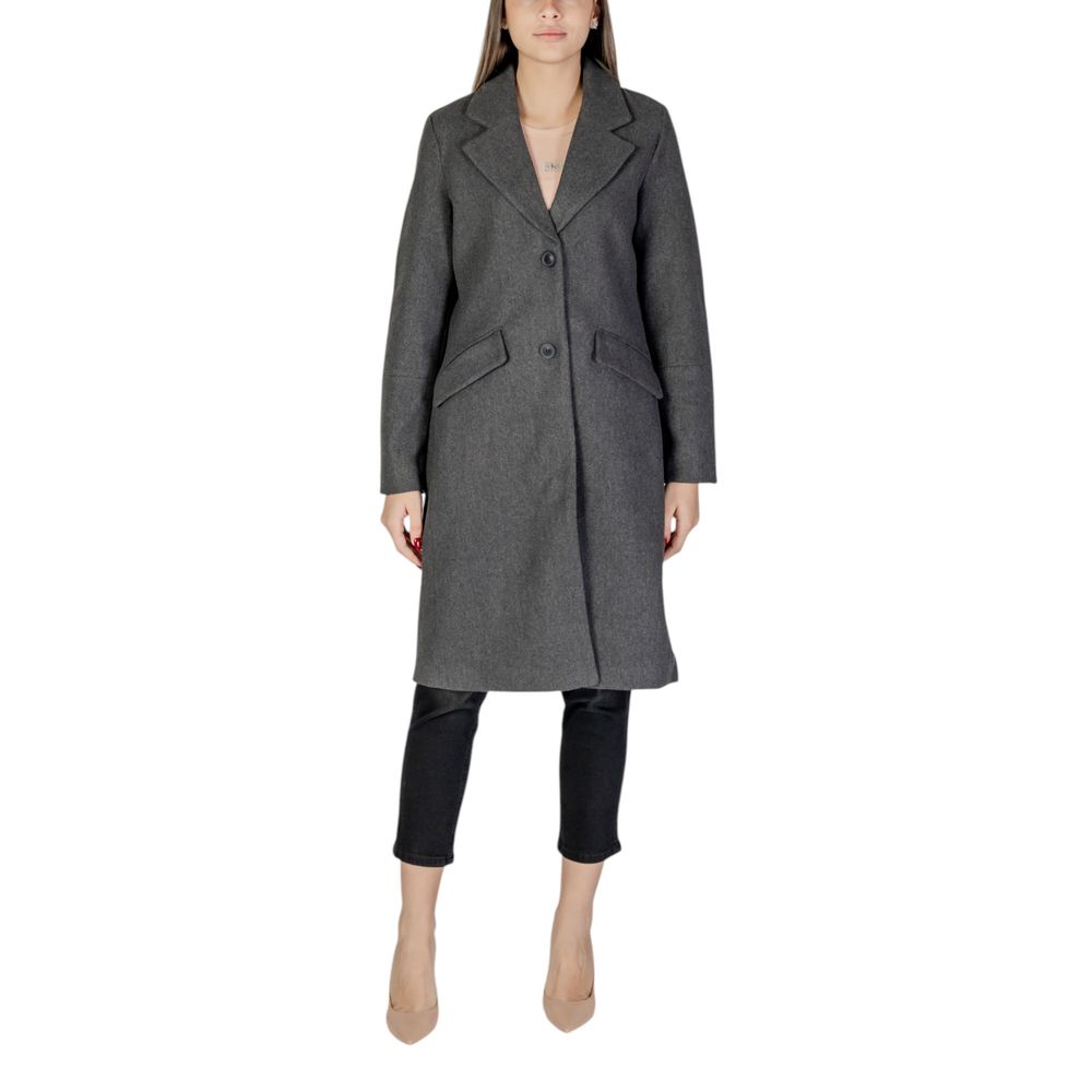 Vero Moda Gray Polyester Jackets &amp; Coat