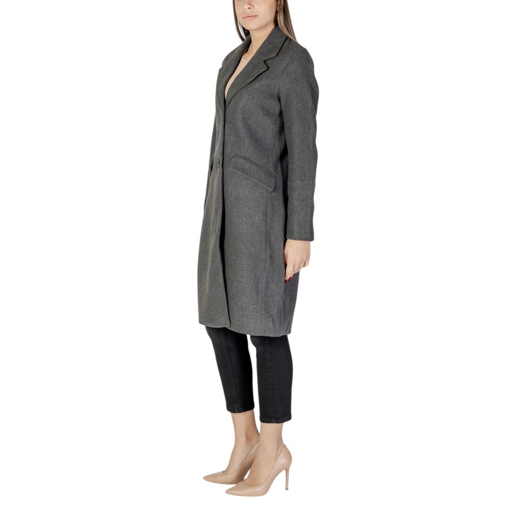 Vero Moda Gray Polyester Jackets &amp; Coat