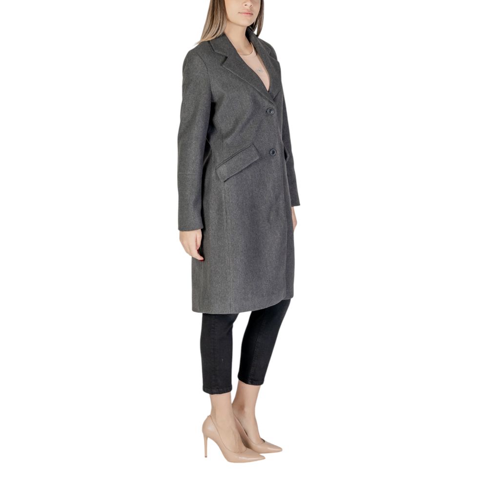 Vero Moda Gray Polyester Jackets &amp; Coat
