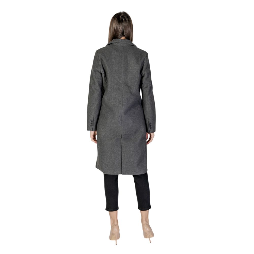 Vero Moda Gray Polyester Jackets &amp; Coat