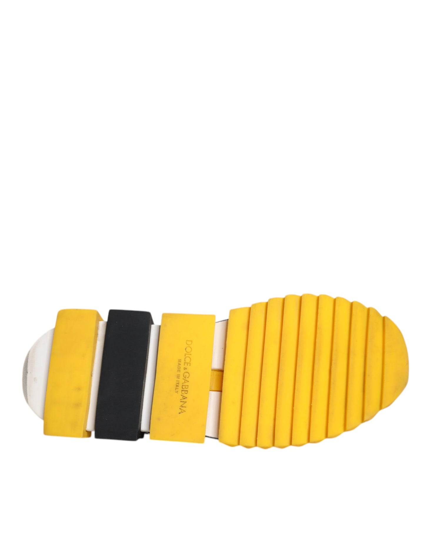 Dolce &amp; Gabbana Yellow Black Slip On Sorrento Sneaker Shoes