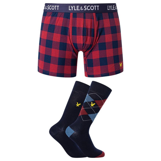 Boxer in cotone bordeaux Lyle & Scott