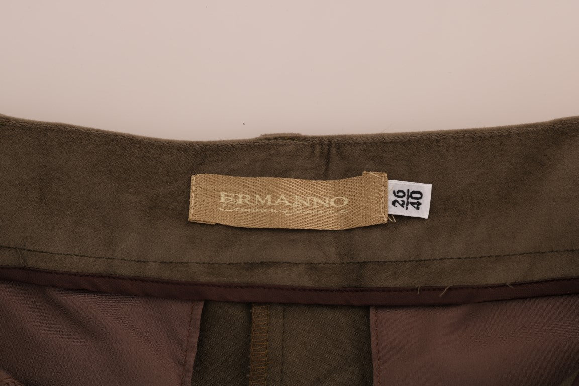 Ermanno Scervino Chic Brown Bermuda Eleganz