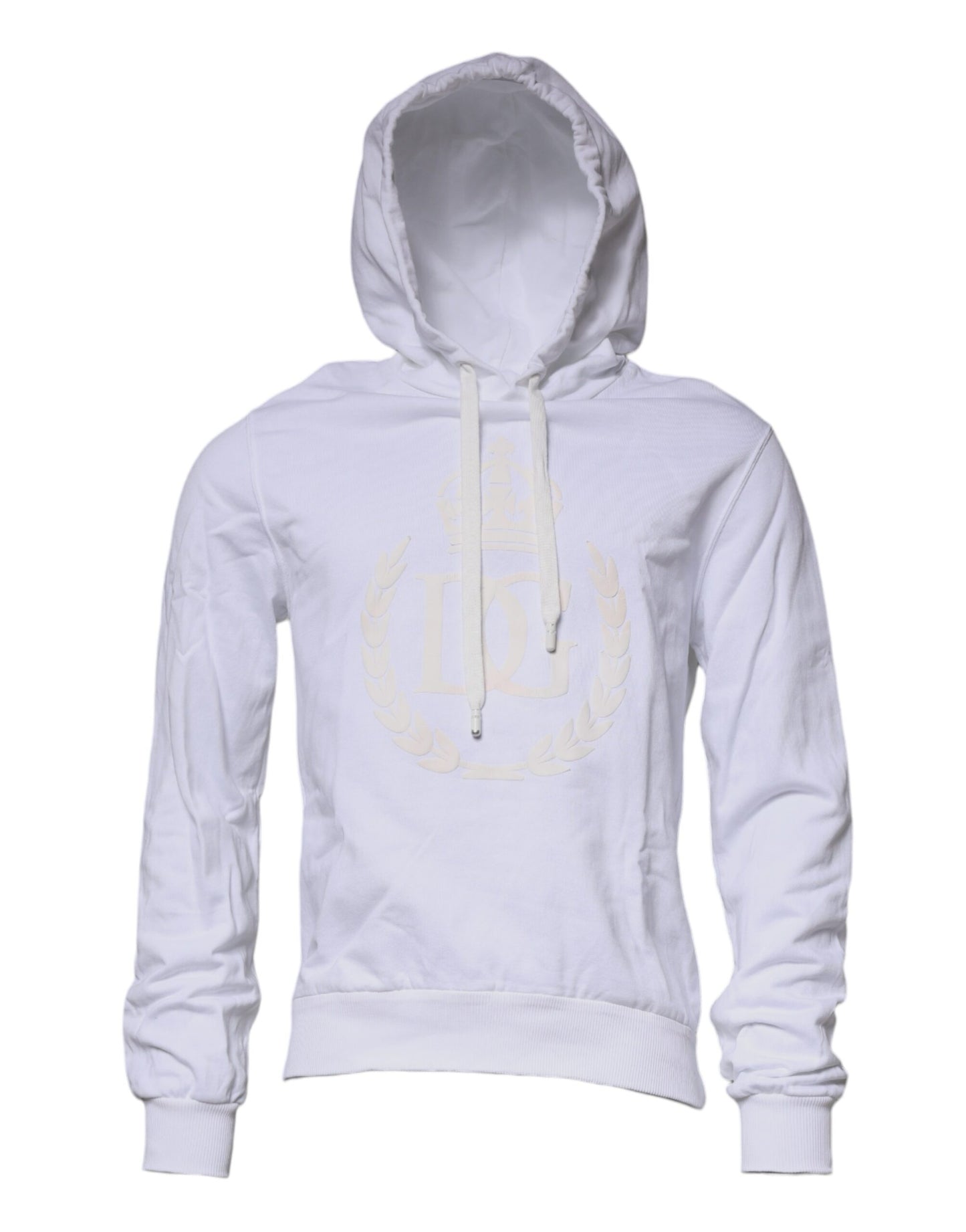 Dolce &amp; Gabbana White Logo Hooded Pullover Sweatshirt Sweater
