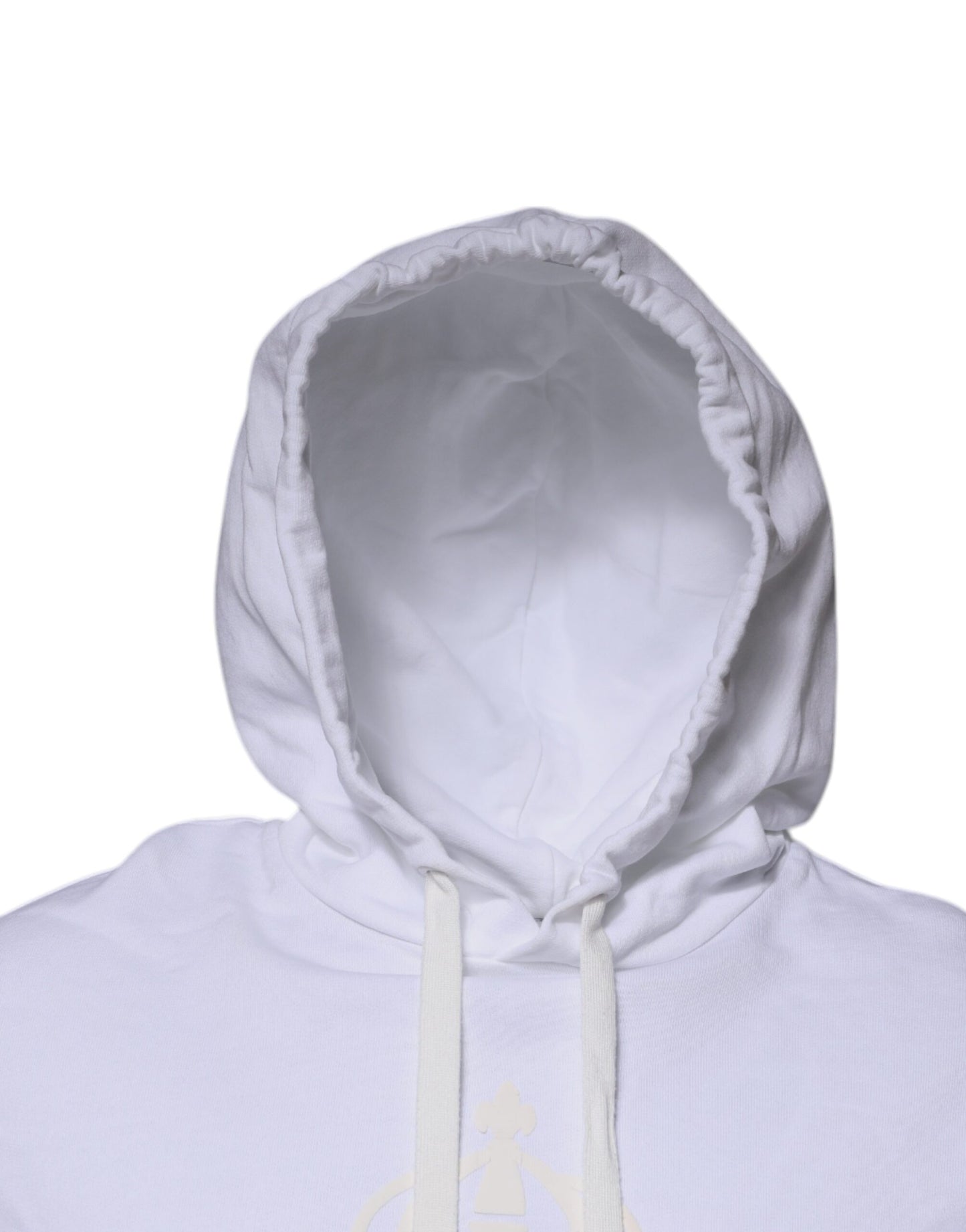 Dolce &amp; Gabbana White Logo Hooded Pullover Sweatshirt Sweater
