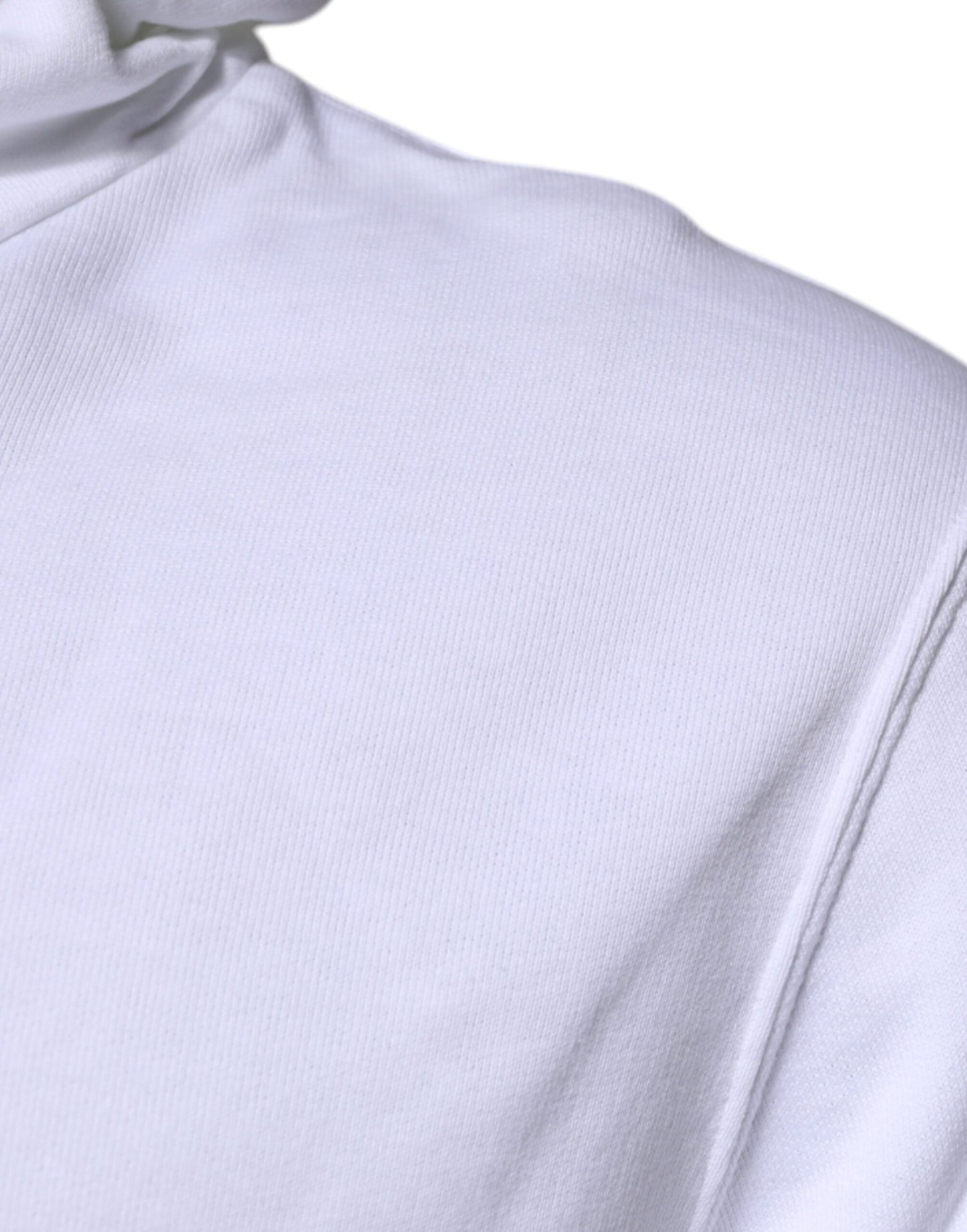 Dolce &amp; Gabbana White Logo Hooded Pullover Sweatshirt Sweater