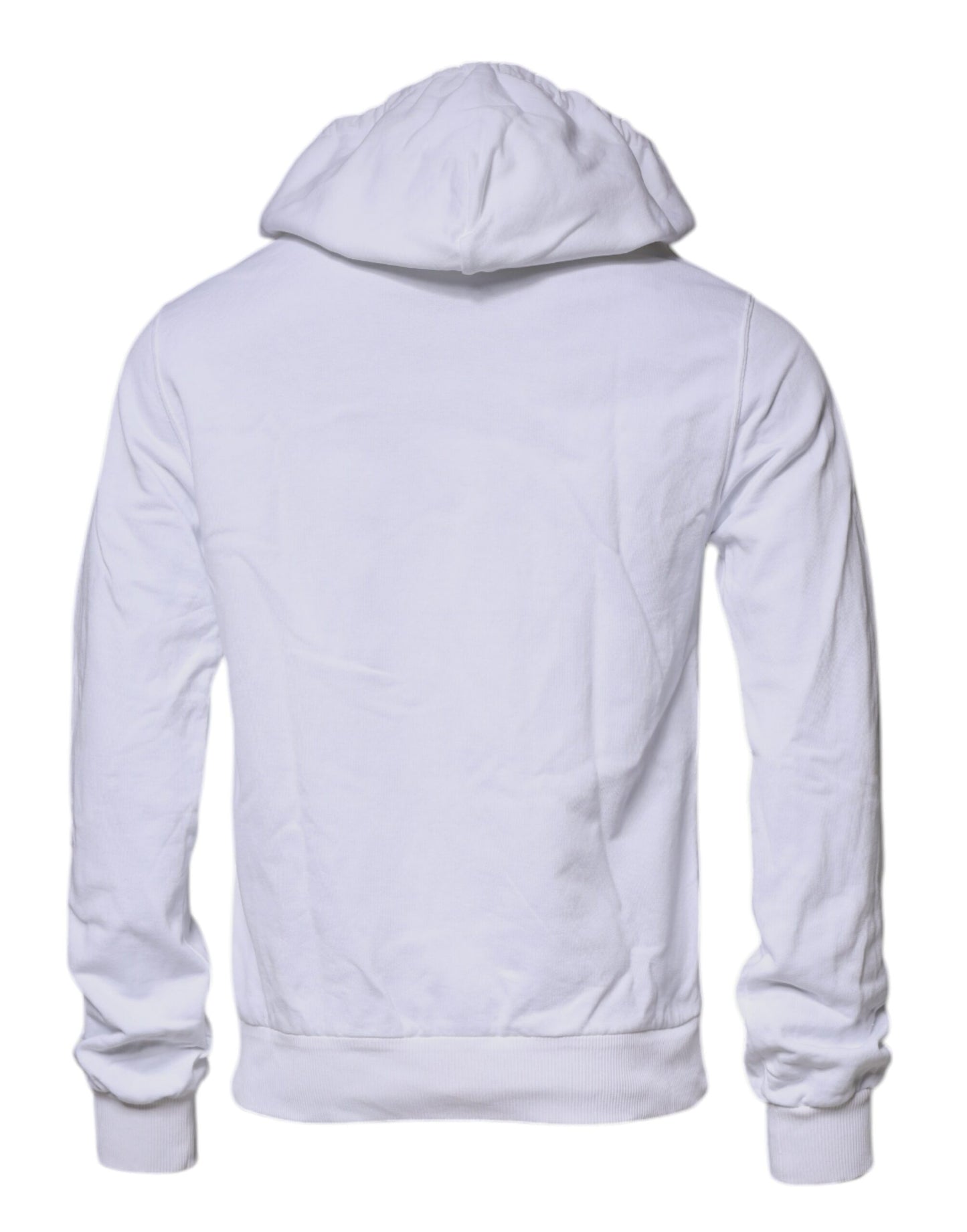 Dolce &amp; Gabbana White Logo Hooded Pullover Sweatshirt Sweater