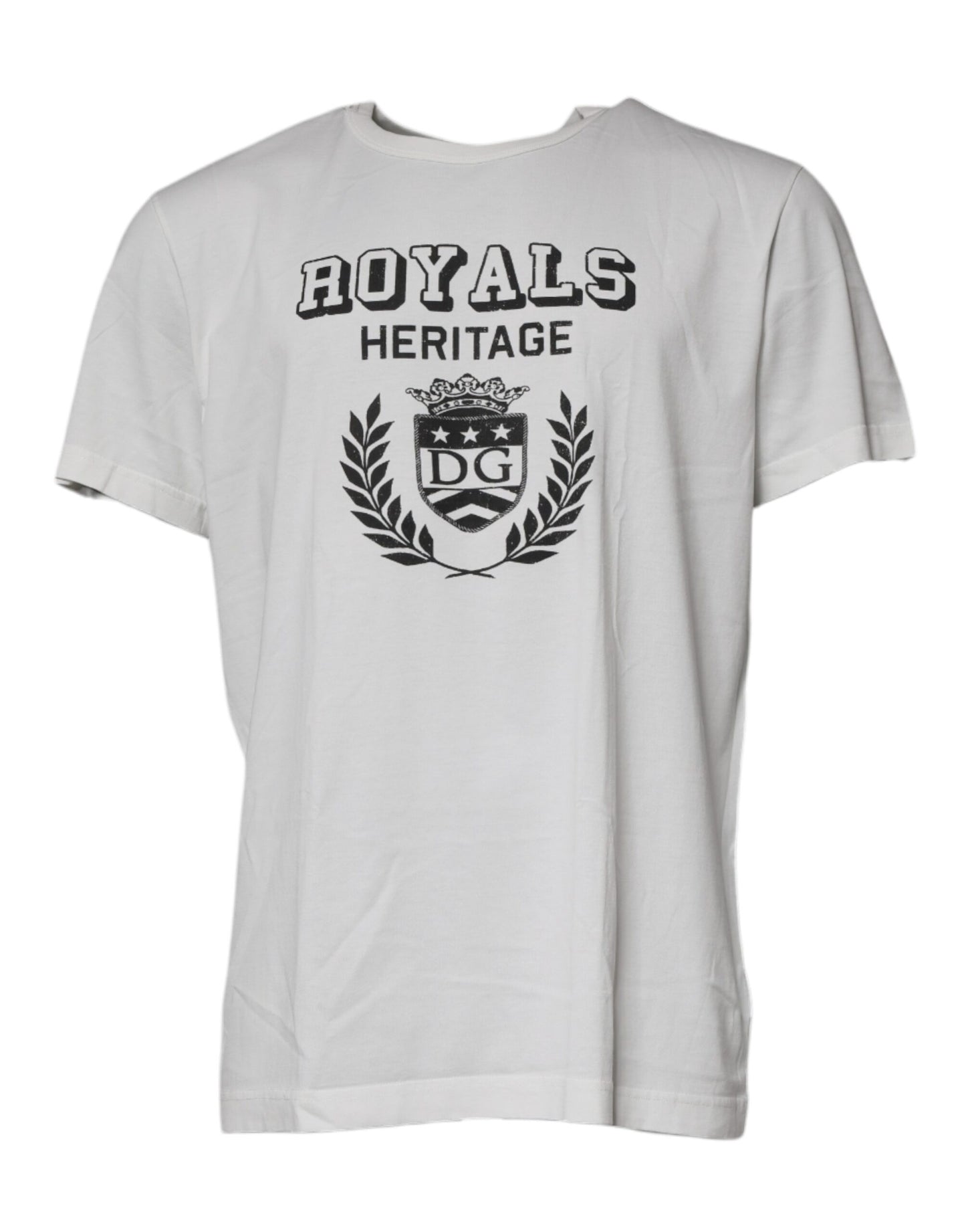 Dolce &amp; Gabbana White Royals Heritage Cotton T-shirt