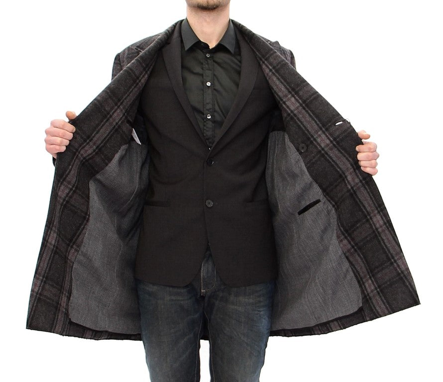 Dolce &amp; Gabbana Gray Double Breasted Coat Jacket