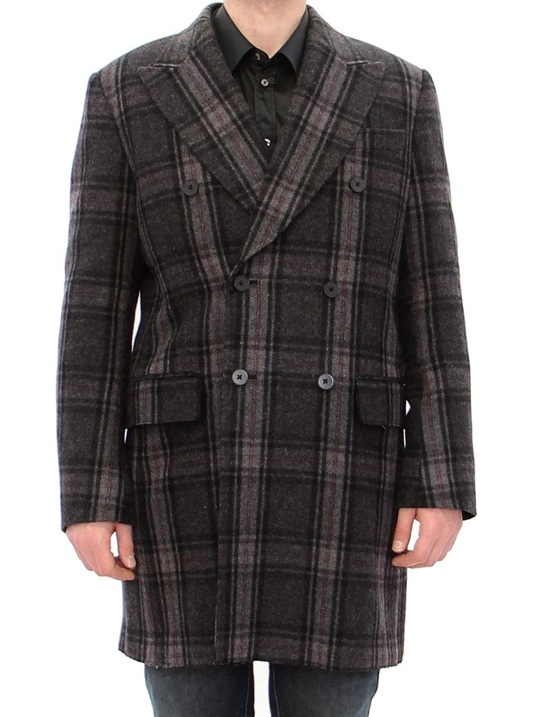 Dolce &amp; Gabbana Gray Double Breasted Coat Jacket