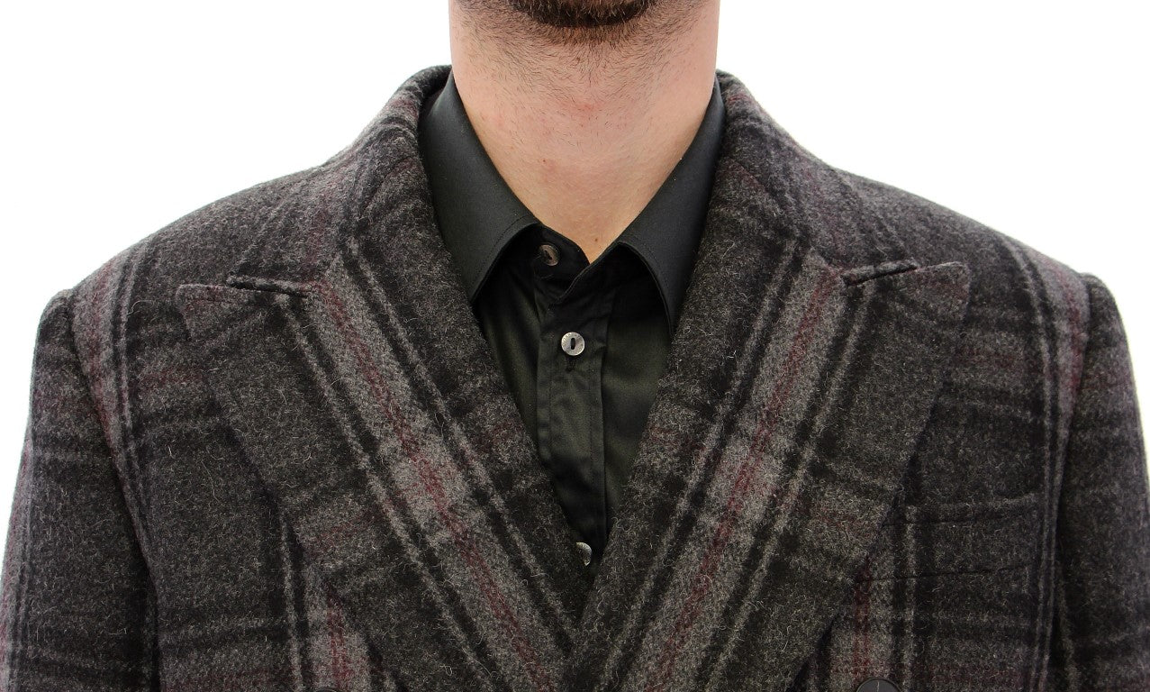 Dolce &amp; Gabbana Gray Double Breasted Coat Jacket