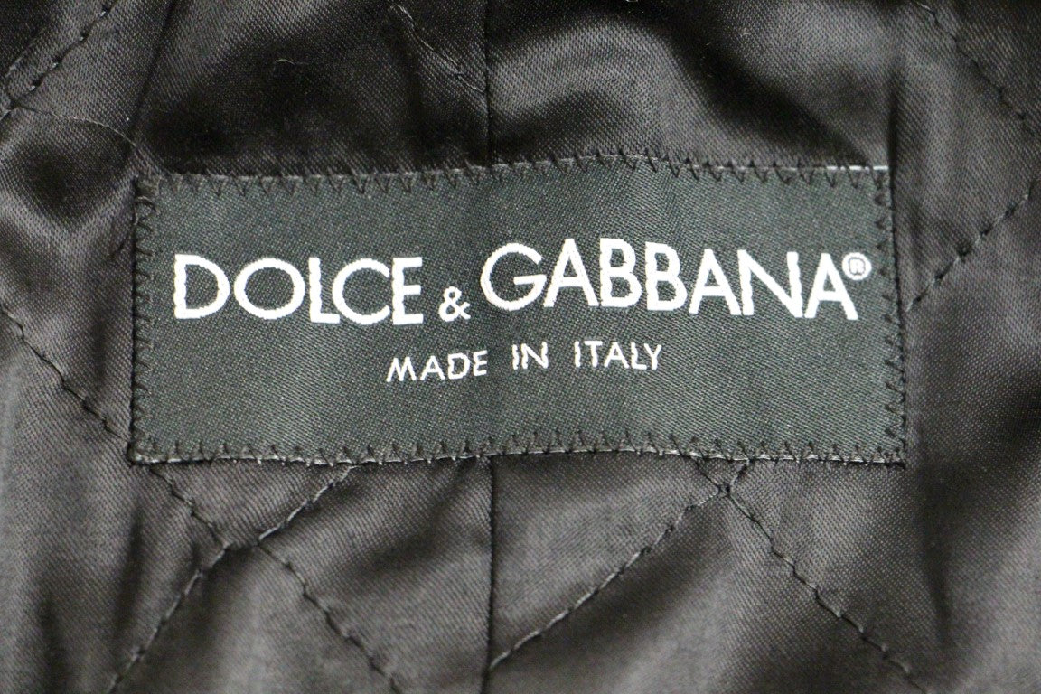 Dolce &amp; Gabbana Gray Double Breasted Coat Jacket