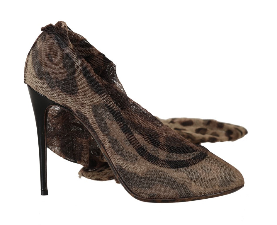 Dolce &amp; Gabbana Elegante Sockenpumps mit Leopardenmuster