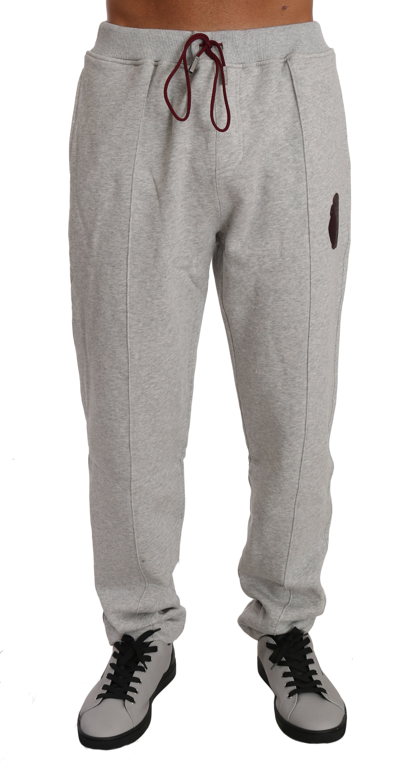 Billionaire Italian Couture Elegantes graues Kapuzen-Sweatsuit-Ensemble